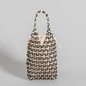 Hand woven bag niche design high end wooden bead bag handmade DIY beaded handbag female summer