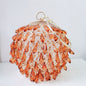 Waterdrop shaped acrylic multi-color selection circular metal birdcage hand-held dinner bag