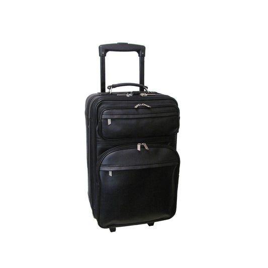 Amerileather Black Leather 22" Expandable Pullman