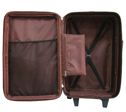 Amerileather Waxy Brown Leather Two Piece Set Traveler