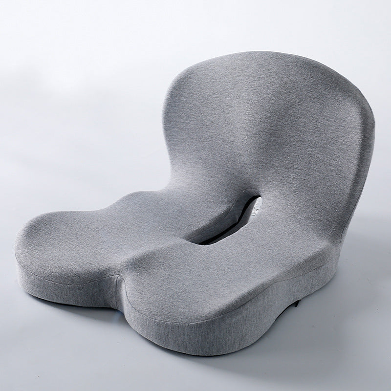 Memory Foam Integrated Seat & Back Cushion – Student, Office Chair & Car Lumbar Support Pad