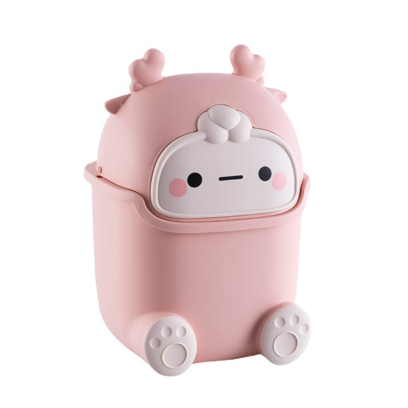 Desktop Trash Can Cute Mini Trash Storage Bin