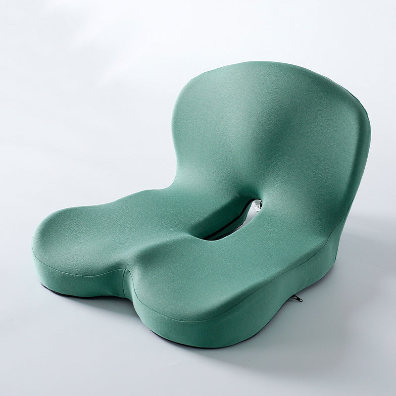Memory Foam Integrated Seat & Back Cushion – Student, Office Chair & Car Lumbar Support Pad