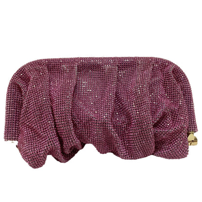 French style sparkling diamond cloud dumpling dinner party water diamond wrinkled chain clip crossbody handbag for women