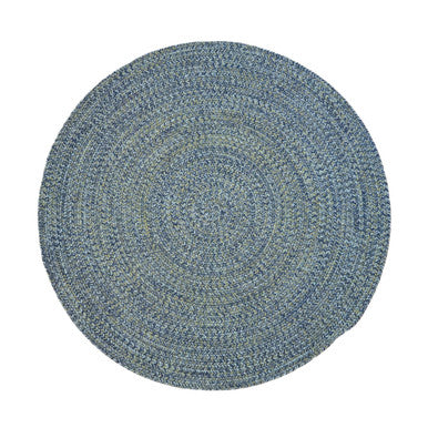 Seaside Blue Colonial Mills Coastal Home Braid Round Rug. Indoor Outdoor Braided Round Rugs Made in the USA