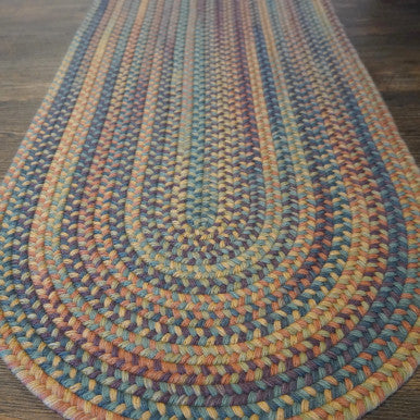Catalina Mix Colonial Mills Timeless Wool Braid Runners. Braided Space-Dye Wool Runner Rugs Made in the USA