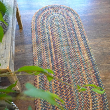 Catalina Mix Colonial Mills Timeless Wool Braid Runners. Braided Space-Dye Wool Runner Rugs Made in the USA
