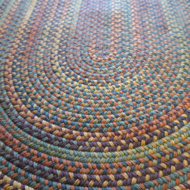 Catalina Mix Colonial Mills Timeless Wool Braid Runners. Braided Space-Dye Wool Runner Rugs Made in the USA
