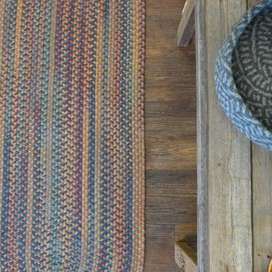 Catalina Mix Colonial Mills Timeless Wool Braid Runners. Braided Space-Dye Wool Runner Rugs Made in the USA
