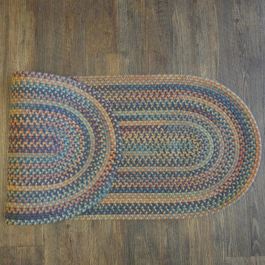 Catalina Mix Colonial Mills Timeless Wool Braid Runners. Braided Space-Dye Wool Runner Rugs Made in the USA