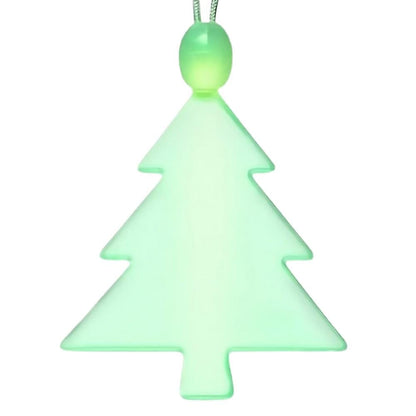 Green Light Up Christmas Tree Charm Pendant LED Necklace