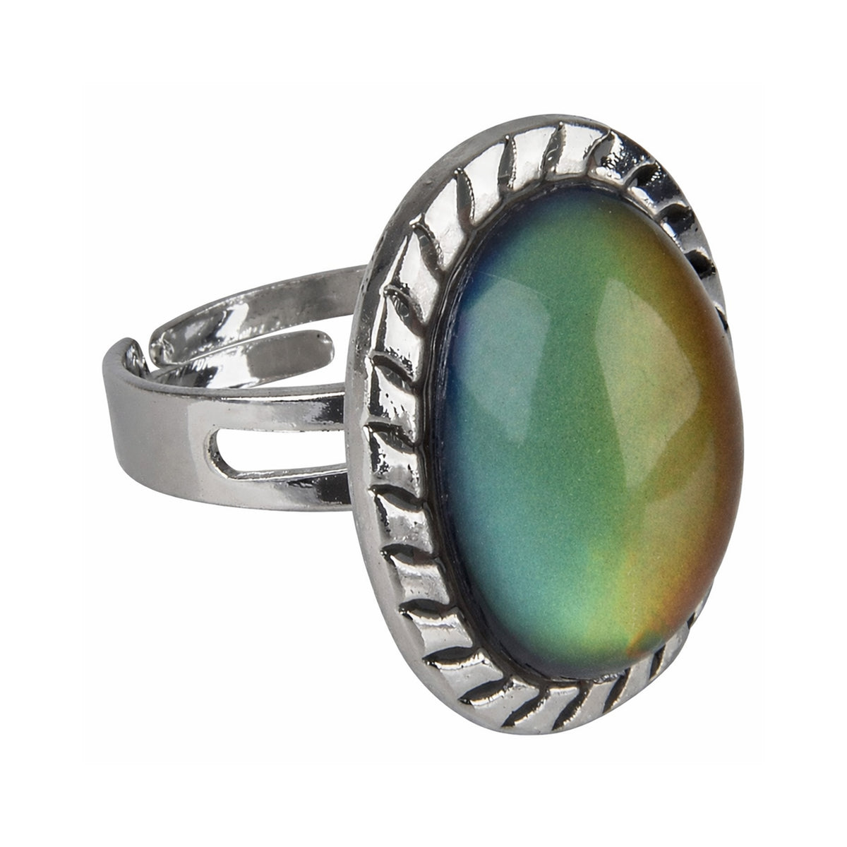 Adjustable Vintage Rope Style Oval Mood Ring