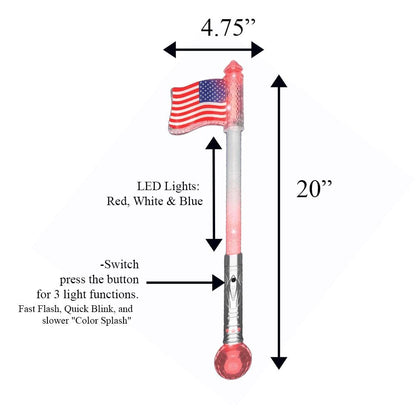 LED USA Flag Wand