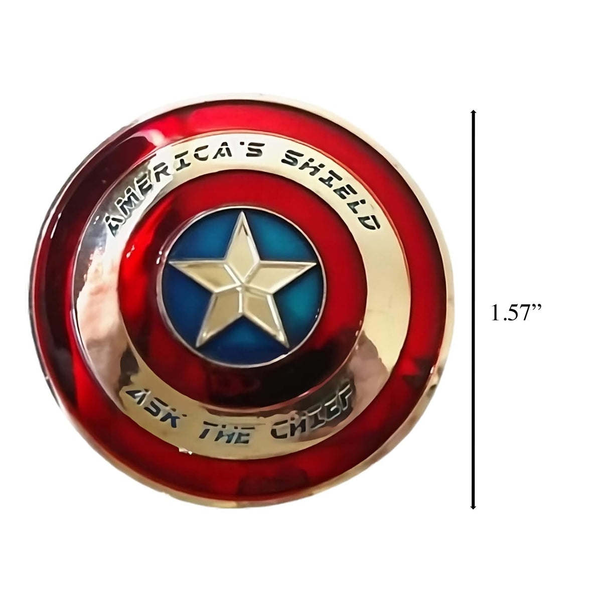 America’s Shield  Ask the Chief USN Navy CFO PRIDE Red Blue Silver Coin