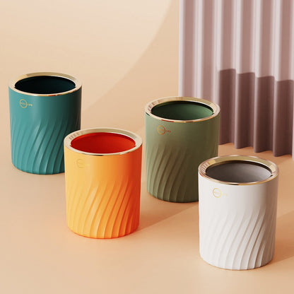 Desktop Trash Can Mini Press With Lid Small Paper Basket