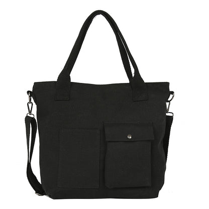 Women's Bag Cross Shoulder Canvas Bag Women's Single Shoulder Handheld Bag Japanese Simple Art