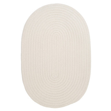 White Colonial Mills Boca Raton Oval Rugs Braided Rugs Made in the USA