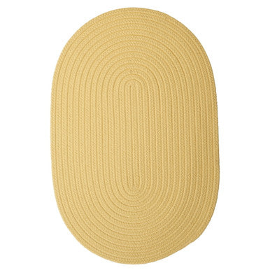 Pale Banana Colonial Mills Boca Raton Oval Rugs Braided Rugs Made in the USA