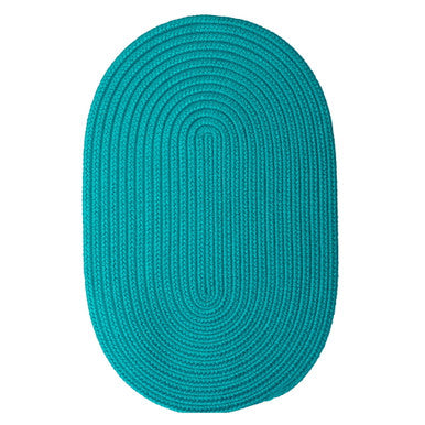 Turquoise Colonial Mills Boca Raton Rugs Oval Braided Rugs Made in the USA