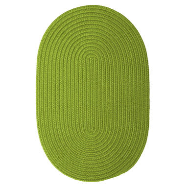 Bright Green Colonial Mills Boca Raton Oval Rugs Braided Rugs Made in the USA