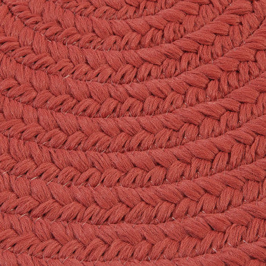 Terracotta Colonial Mills Boca Raton Oval Rugs Braided Rugs Made in the USA