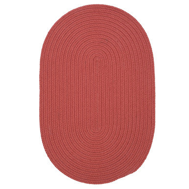 Terracotta Colonial Mills Boca Raton Oval Rugs Braided Rugs Made in the USA