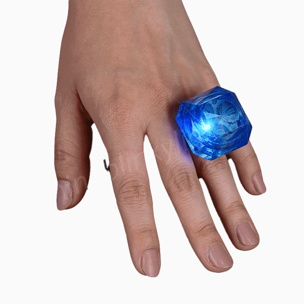 Huge Gem Ring Blue Diamond