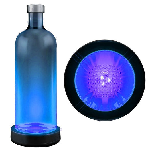 Blue LED Switch Activated Bottle Base Light Display Drink Coaster
