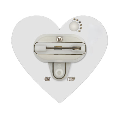 USA Heart Flashing Body Light Lapel Pins