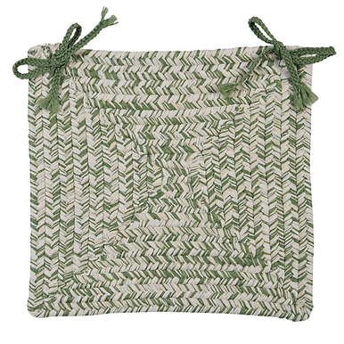 Greenery Colonial Mills Catalina Chair Pads Braided Chair Pads Made in the USA