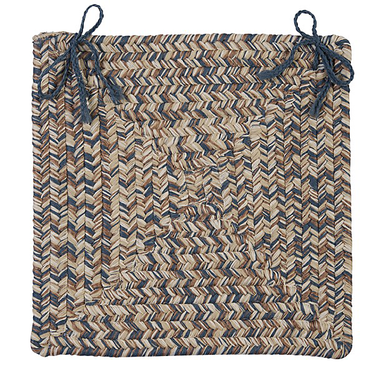 Lake Blue Colonial Mills Corsica Chair Pads Braided Chair Pads Made in the USA