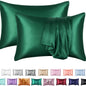Simulation silk solid color polyester pillowcase envelope pillow pillow cases pillow pair multi-color