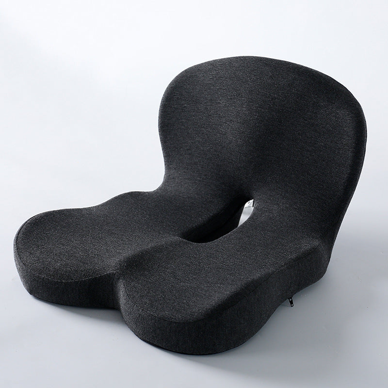 Memory Foam Integrated Seat & Back Cushion – Student, Office Chair & Car Lumbar Support Pad