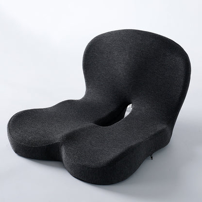 Memory Foam Integrated Seat & Back Cushion – Student, Office Chair & Car Lumbar Support Pad