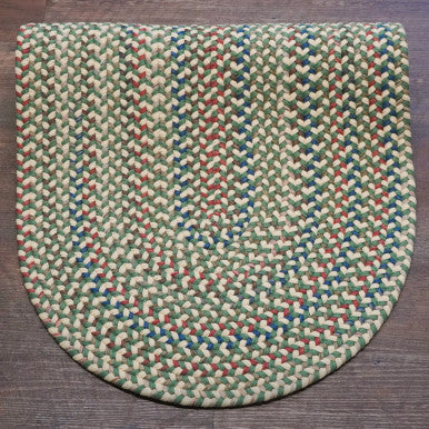 Moss Yellow Colonial Mills Colgate Multi Runners. Traditional space-dyed braided runner rugs made in the USA