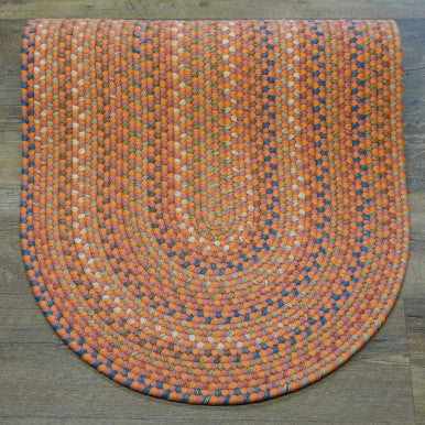 Rusted Red Colonial Mills Colgate Multi Runners. Traditional space-dyed braided runner rugs made in the USA