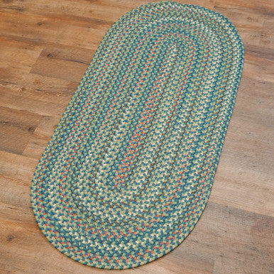 Bluegrass Colonial Mills Colgate Multi Runners. Traditional space-dyed braided runner rugs made in the USA