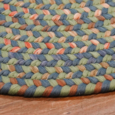 Bluegrass Colonial Mills Colgate Multi Runners. Traditional space-dyed braided runner rugs made in the USA