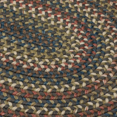 Gray Colonial Mills Cedar Cove Oval Rugs Braided Rugs Made in the USA