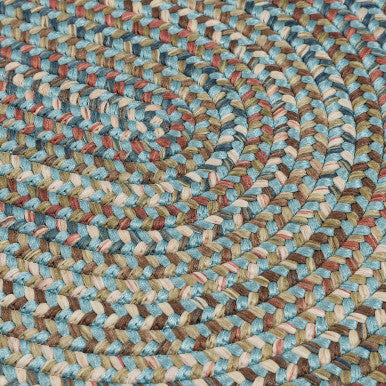 Light Blue Colonial Mills Cedar Cove Oval Rugs Braided Rugs Made in the USA