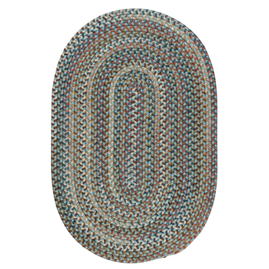 Light Blue Colonial Mills Cedar Cove Oval Rugs Braided Rugs Made in the USA