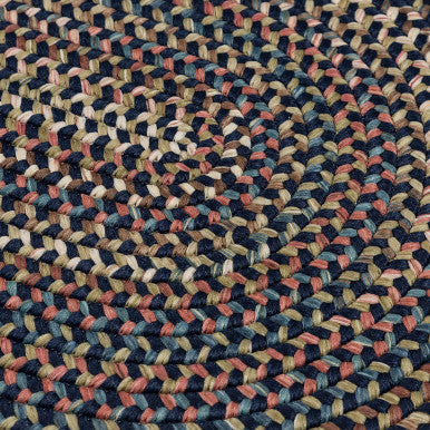 Navy Colonial Mills Cedar Cove Oval Rugs Braided Rugs Made in the USA