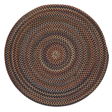 Dark Brown Colonial Mills Cedar Cove Round Rugs Braided Rugs Made in the USA