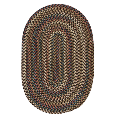 Dark Brown Colonial Mills Cedar Cove Oval Rugs Braided Rugs Made in the USA