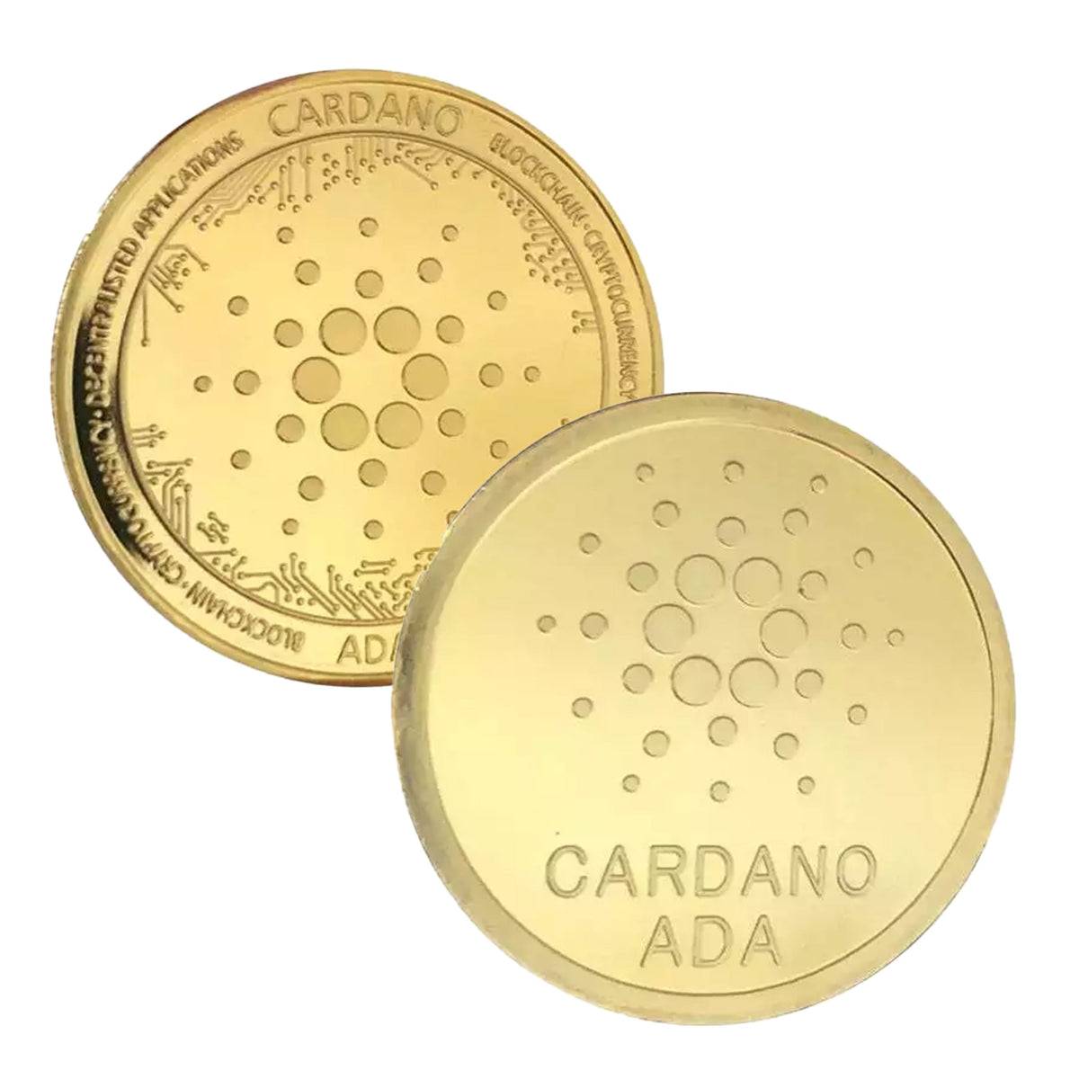Cardano ADA Technology Blockchain Crypto Gold Plated Coin
