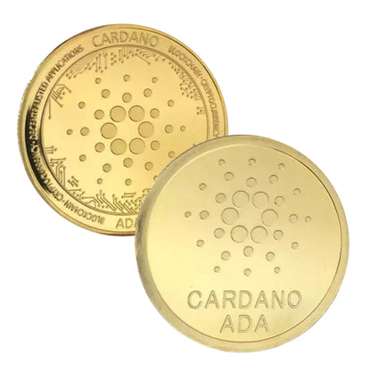 Cardano ADA Technology Blockchain Crypto Gold Plated Coin