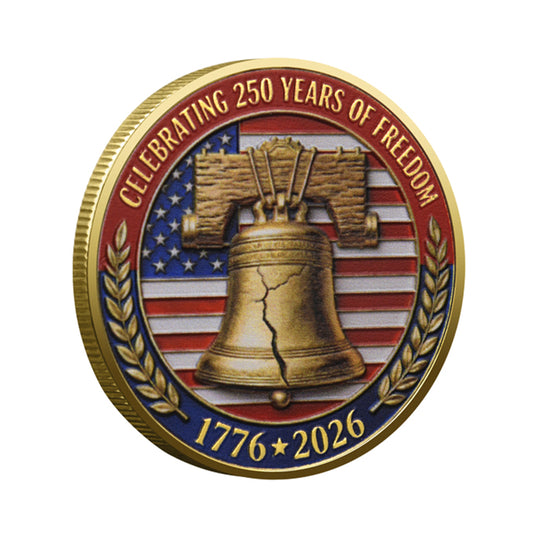 Celebrating America 250th Anniversary Commemorative Gold Plated Coin