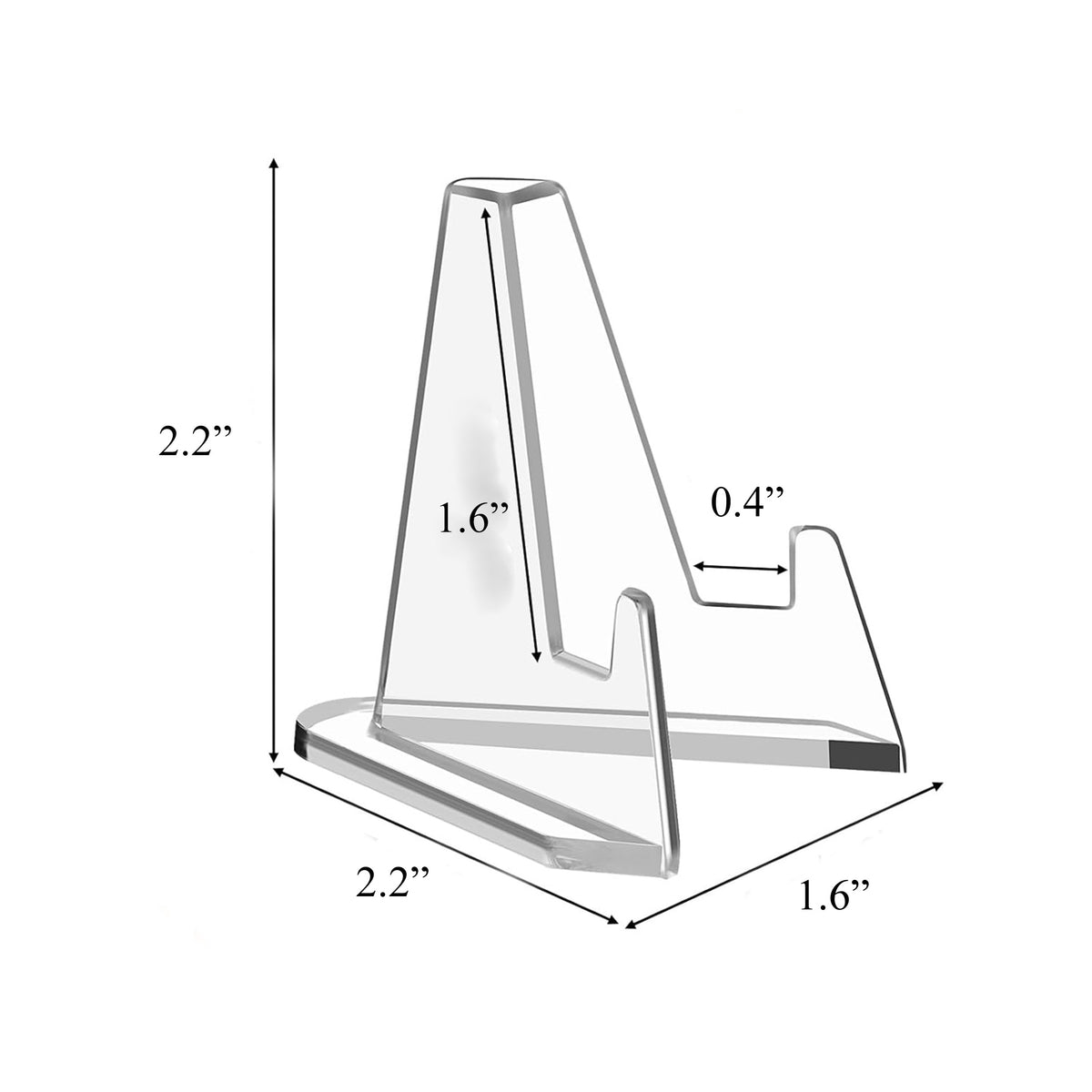 Clear Acrylic Triangular Easel Display Stand