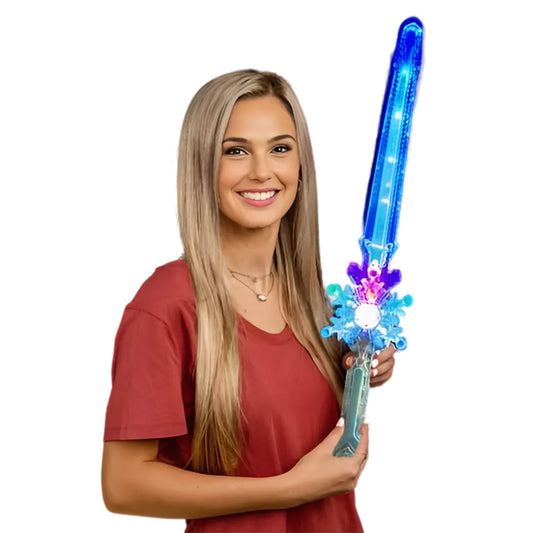Crystal Snowflake Light Up Sword Wand