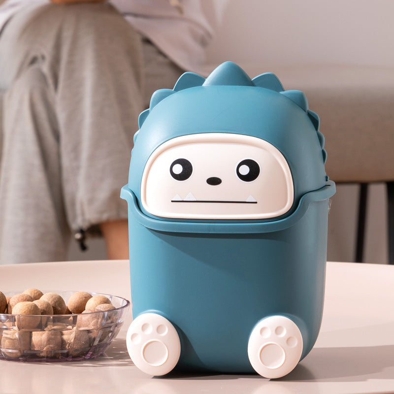Desktop Trash Can Cute Mini Trash Storage Bin